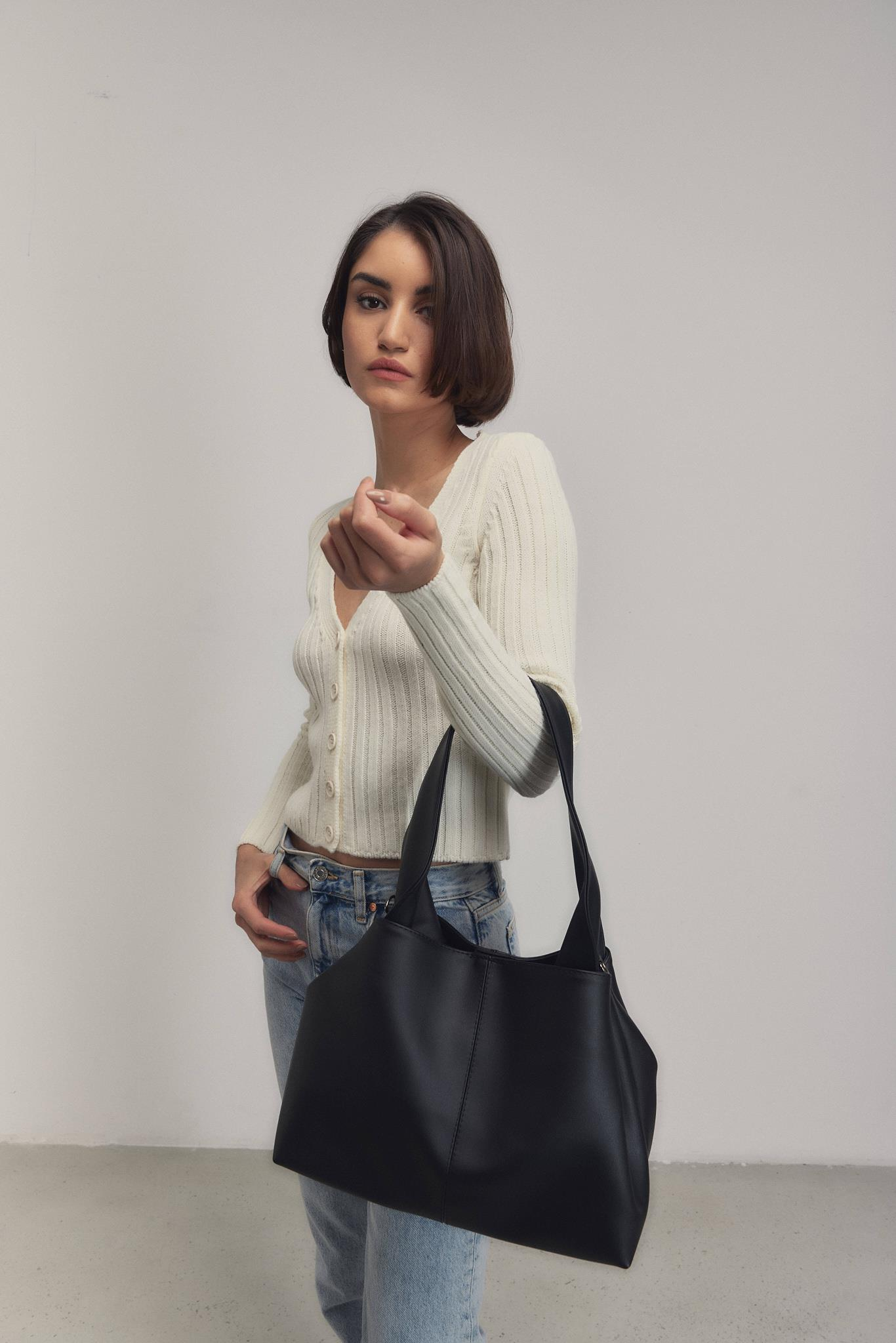 Basic Omuz Çantası Mandy Siyah