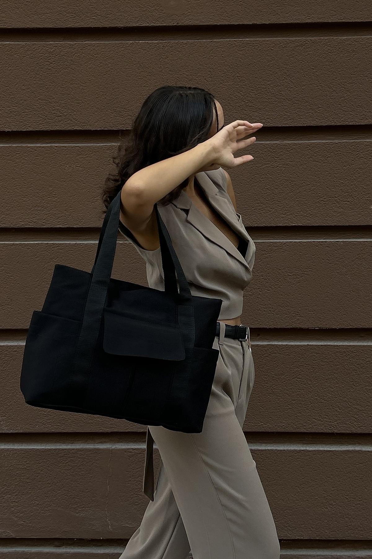 Bigger Cepli Tote Çanta Pettit Siyah