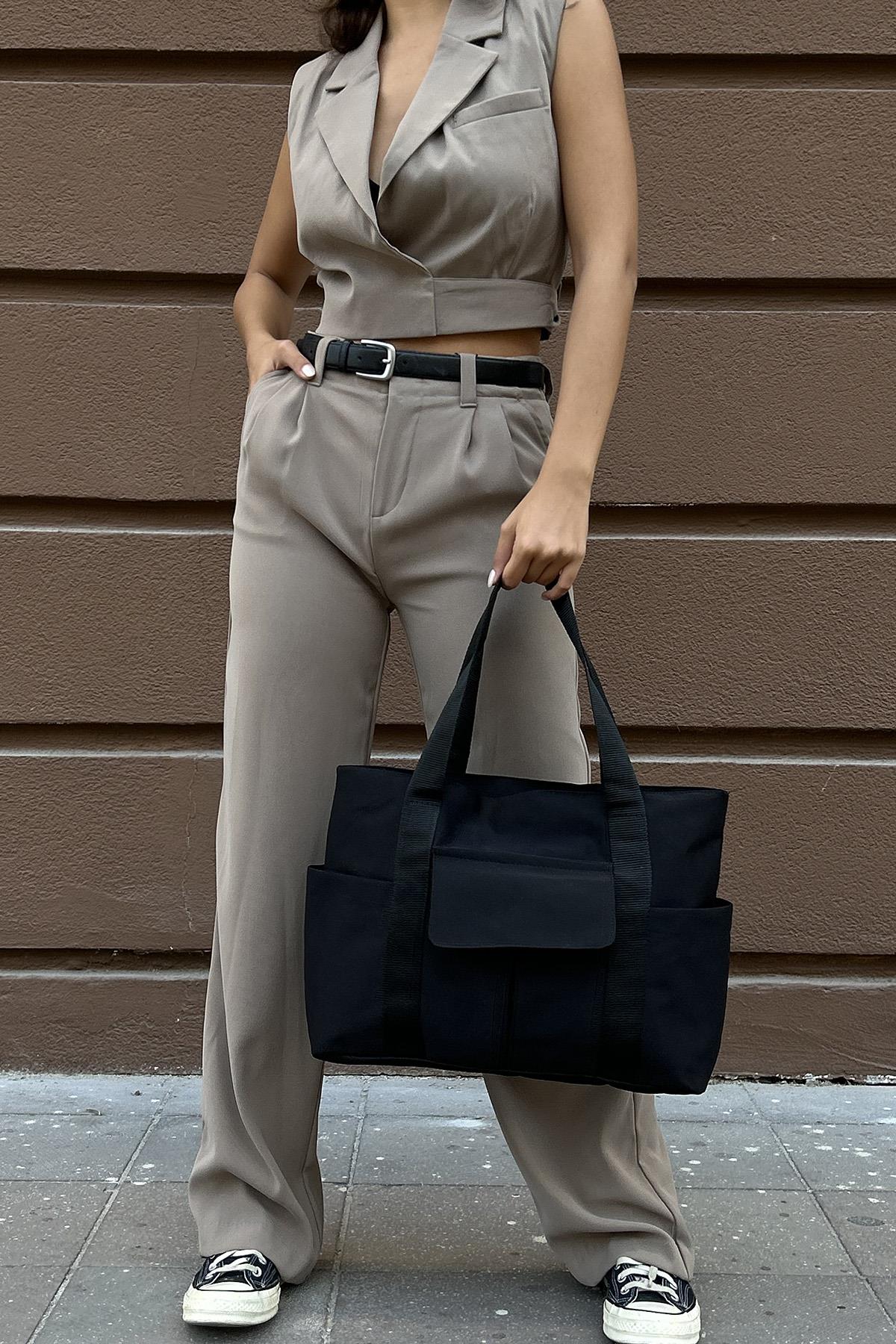 Bigger Cepli Tote Çanta Pettit Siyah