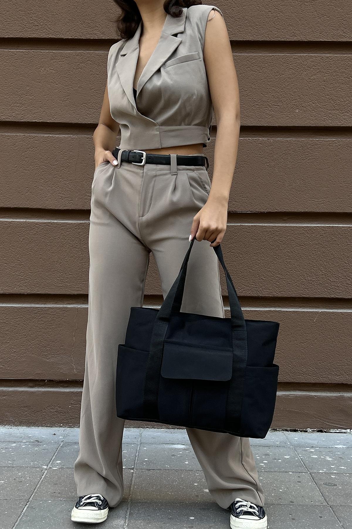 Bigger Cepli Tote Çanta Pettit Siyah