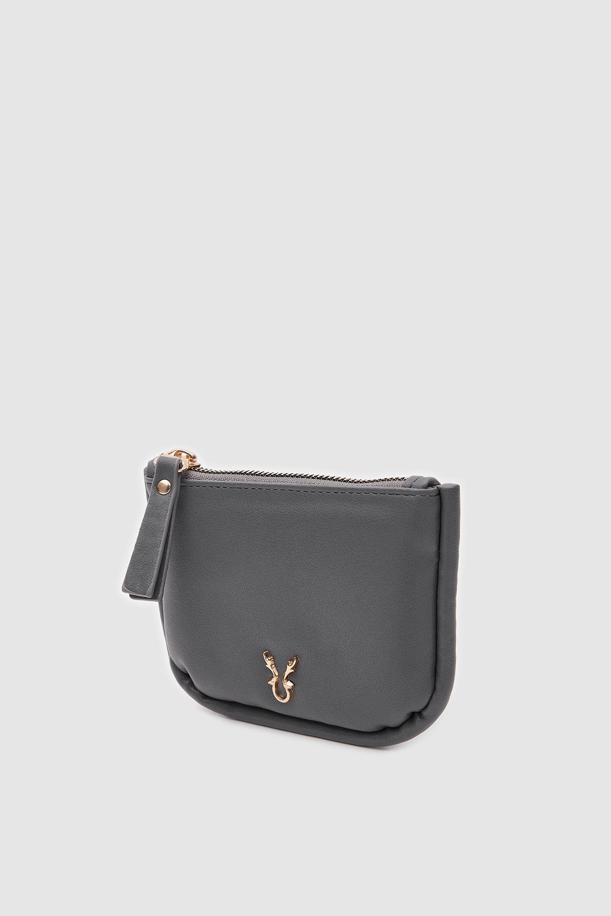 Figürlü Bozuk Para Cüzdanı Mika Antrasit