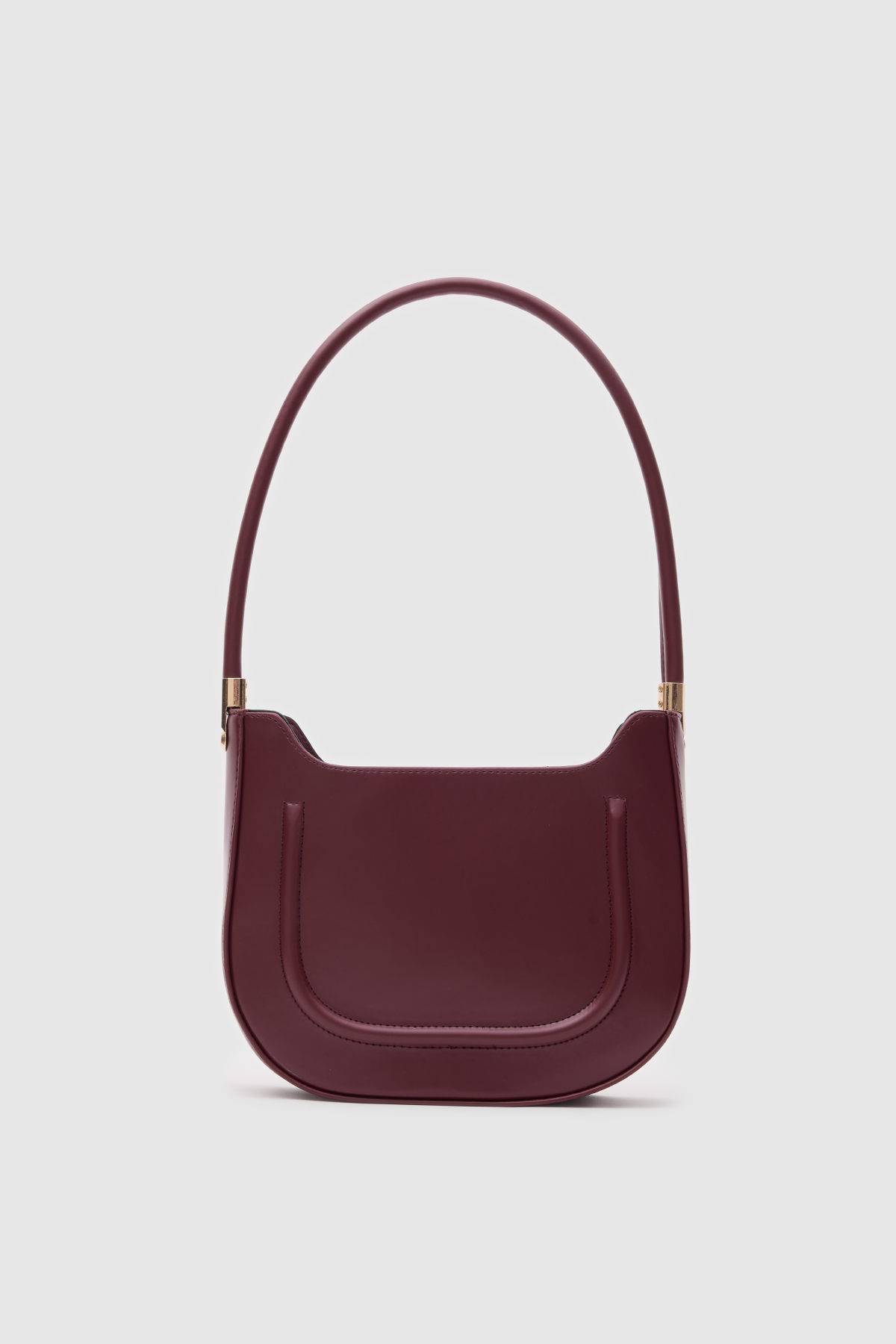 Oval  Baget Çanta Miku Bordo