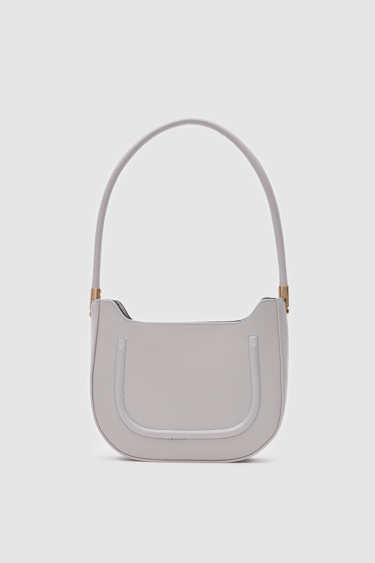 Oval  Baget Çanta Miku Gri