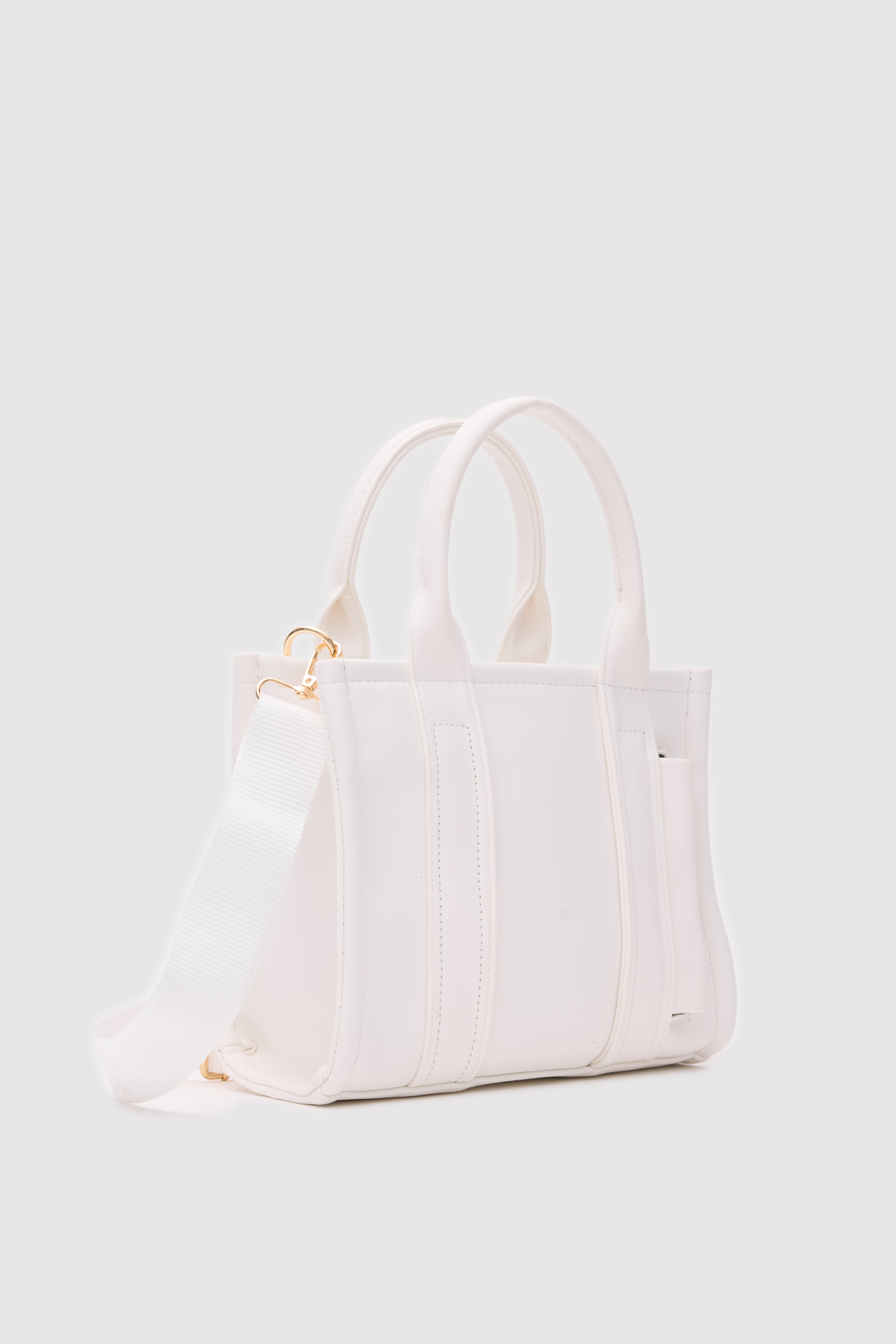 Suni Deri Kadın Tote Bag Miles Beyaz