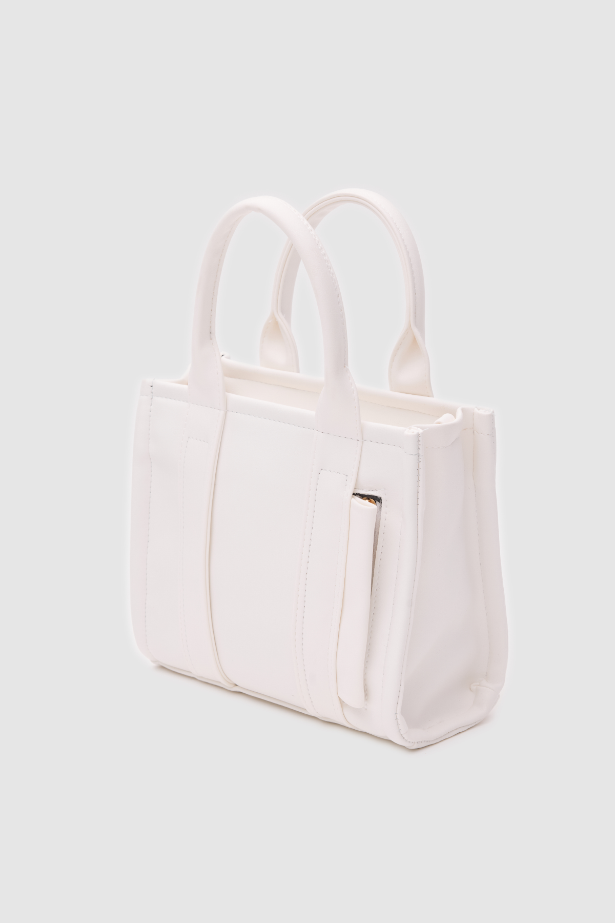 Suni Deri Kadın Tote Bag Miles Beyaz