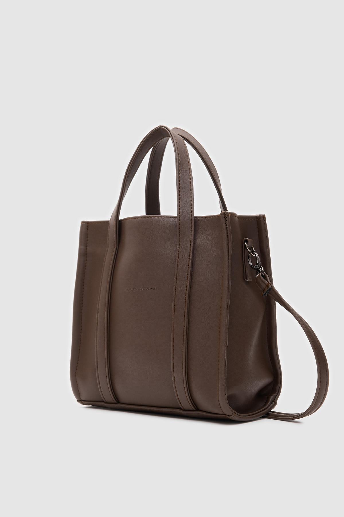 Suni Deri Medium Tote Bag Glenn Acı Kahve
