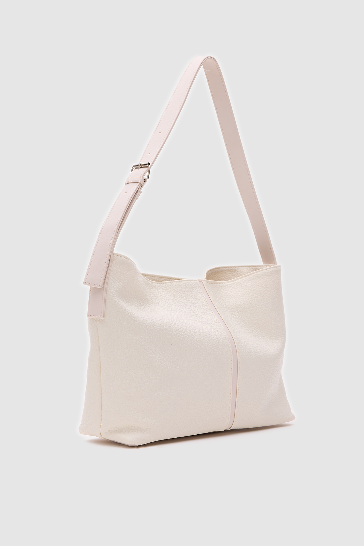 Suni Deri Omuz Çantası Agatha Beyaz