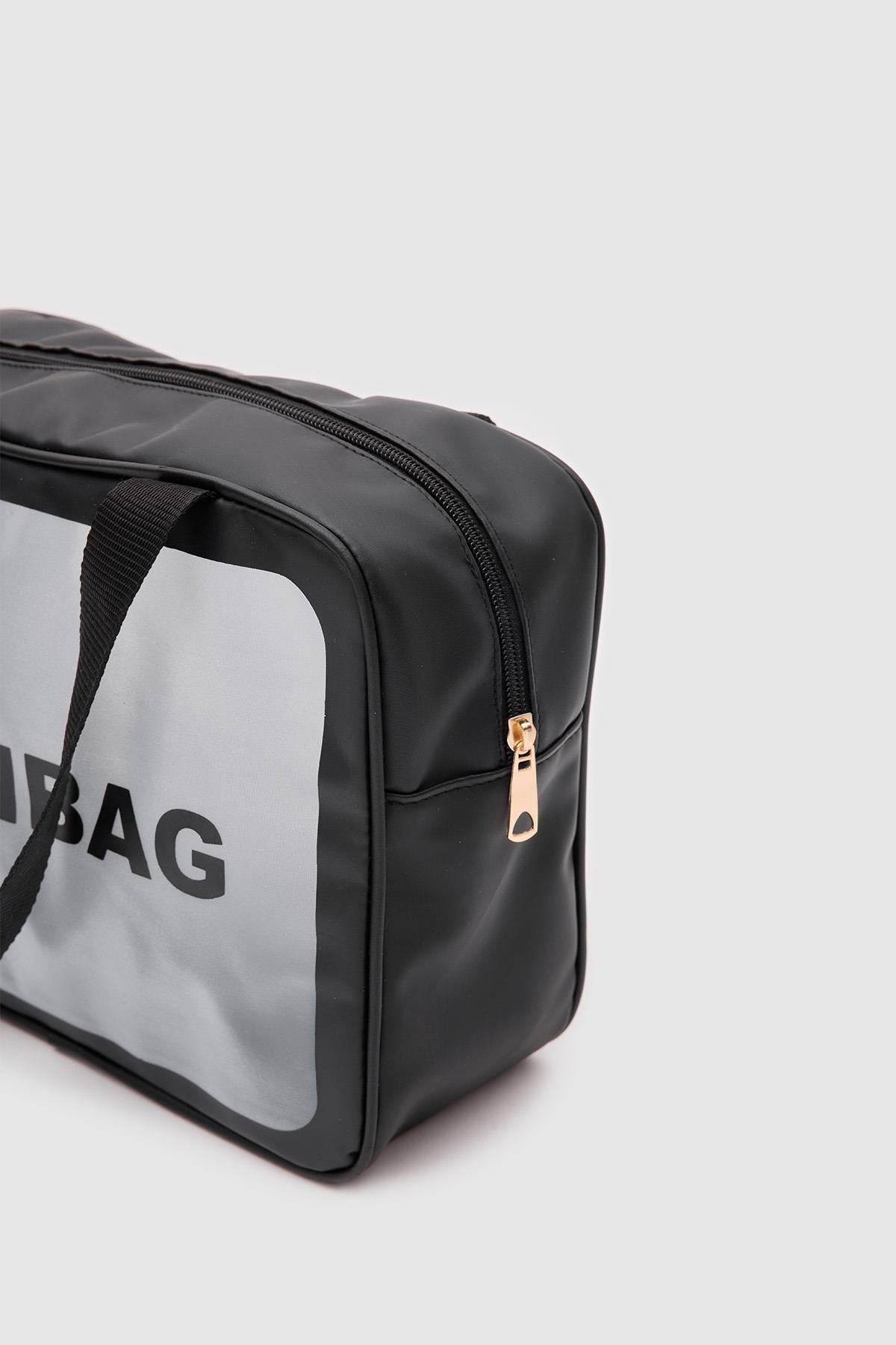 Wash Bag Su Geçirmez 3'lü Kozmetik Çantası Siyah