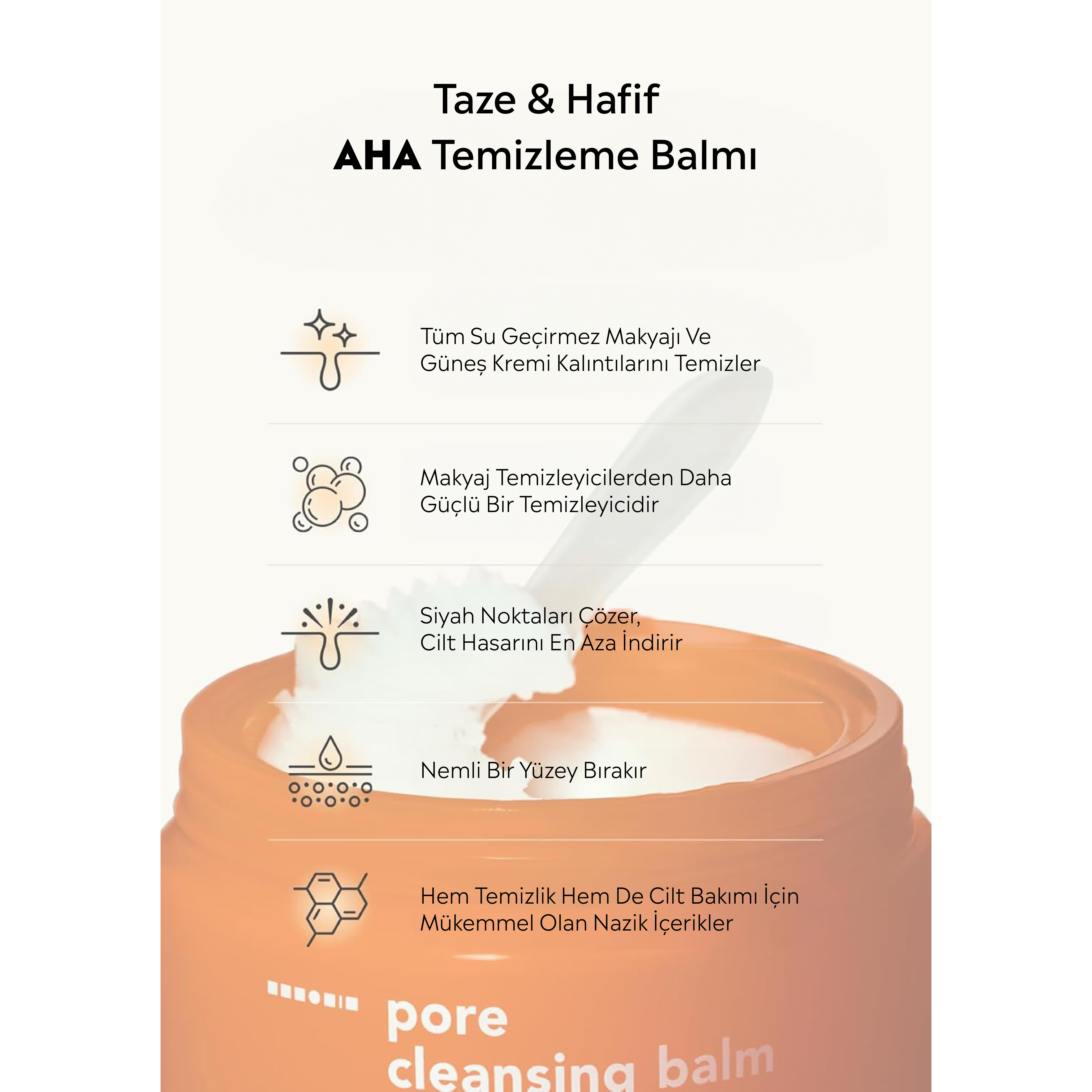 Hanskin Pore Cleansing Balm AHA- Kuru Ciltler/Gözenek Ve Makyaj Temizleme Balmı [ 80 g ]