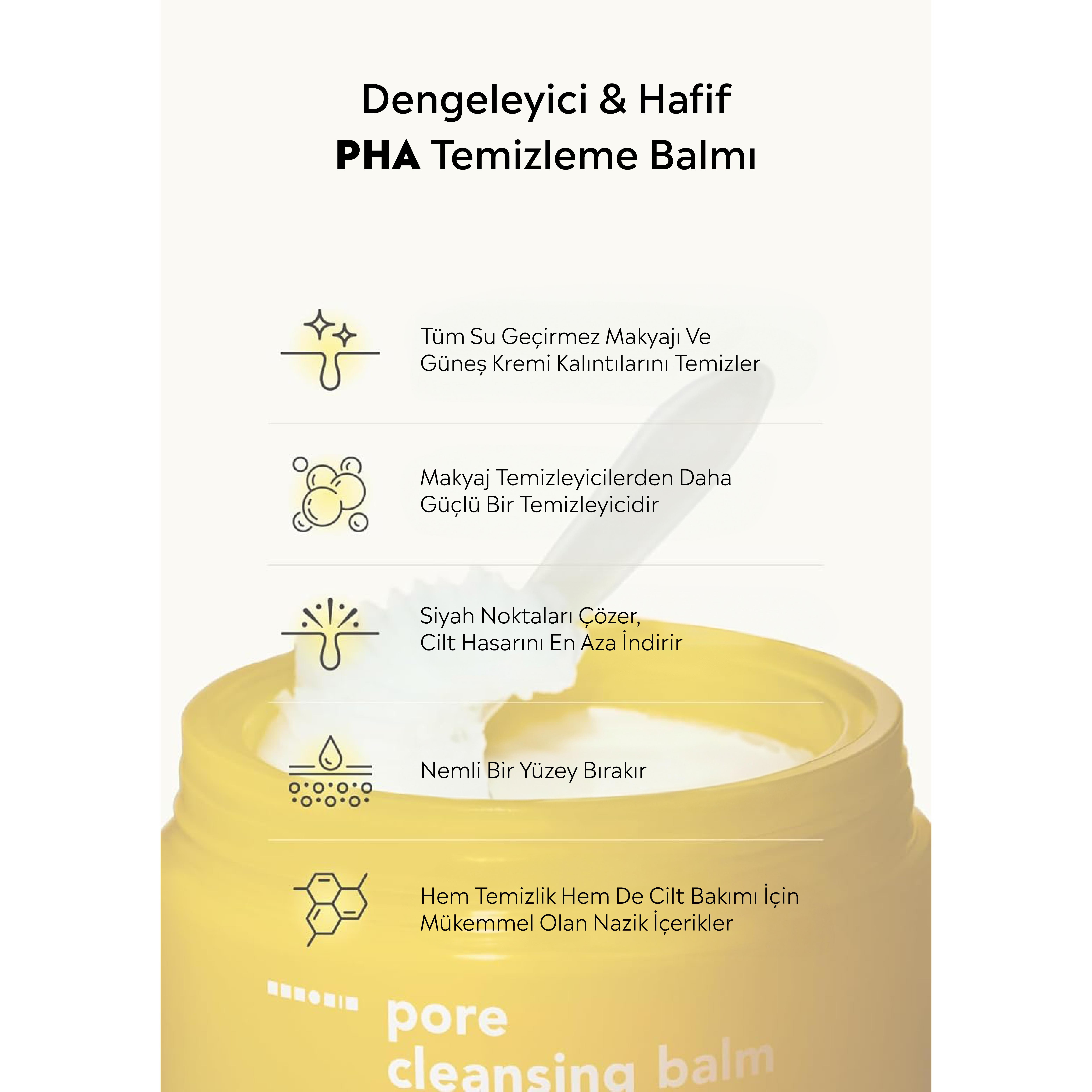 Hanskin Pore Cleansing Balm PHA-Hassas Ve Toleranssız Ciltler/Gözenek Ve Makyaj Temizleme Balmı [80g