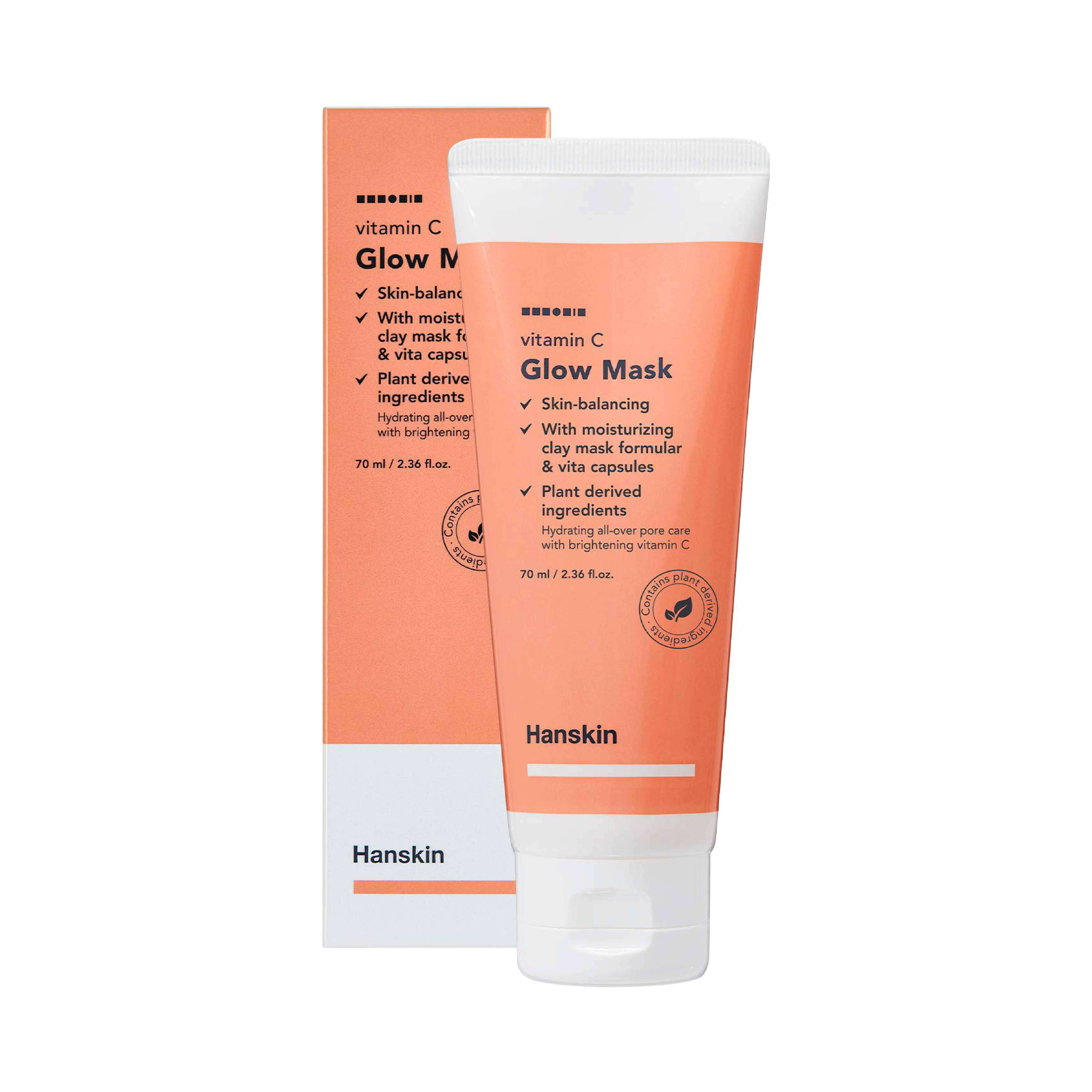 Hanskin Vitamin C Glow Mask-C Vitaminli Aydınlatıcı Maske(Siyah Nokta/Akne Karşıtı/Nemlendirici)70ml