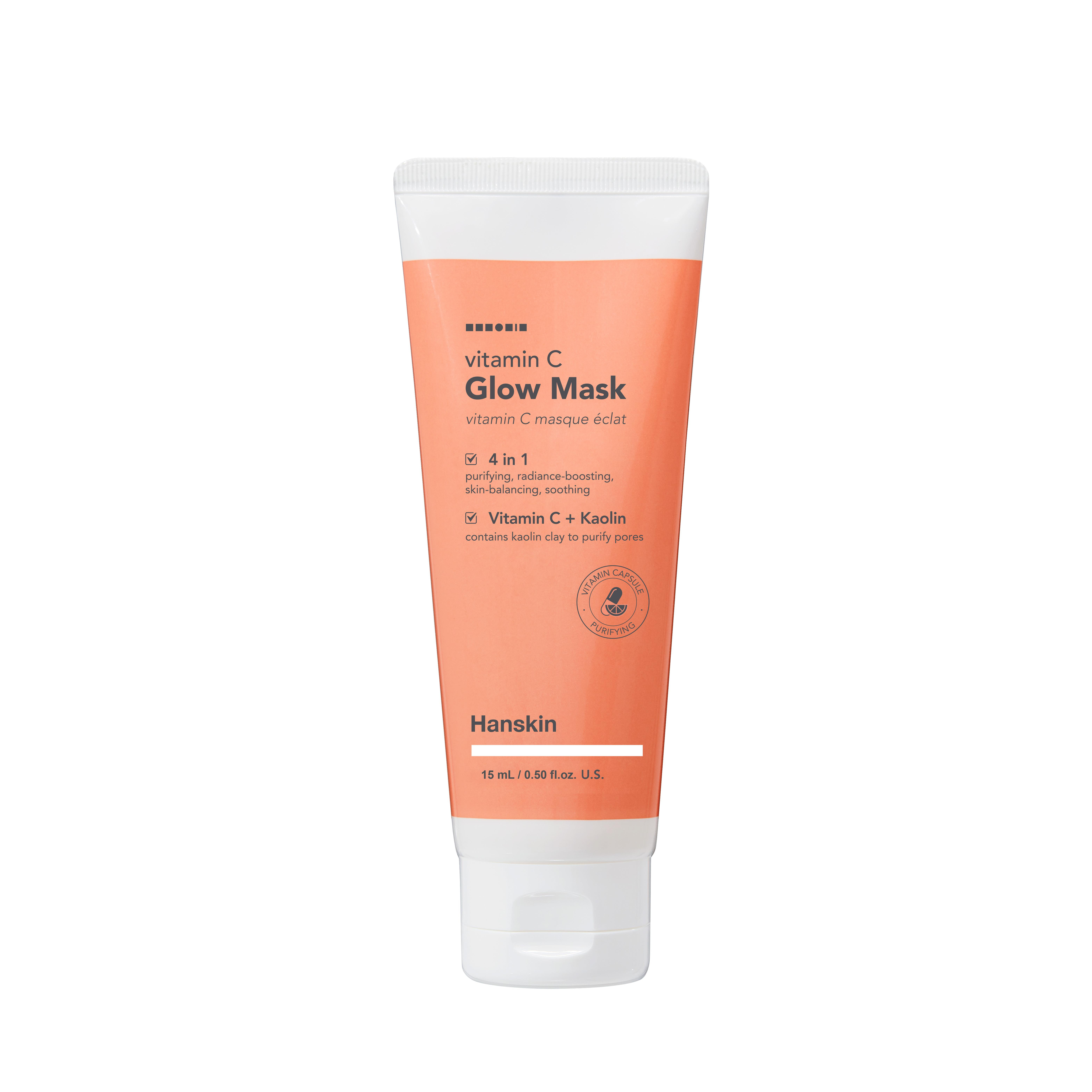 Hanskin Vitamin C Glow Mask-C Vitaminli Aydınlatıcı Maske(Siyah Nokta/Akne Karşıtı/Nemlendirici Seyehat Boy)15ml