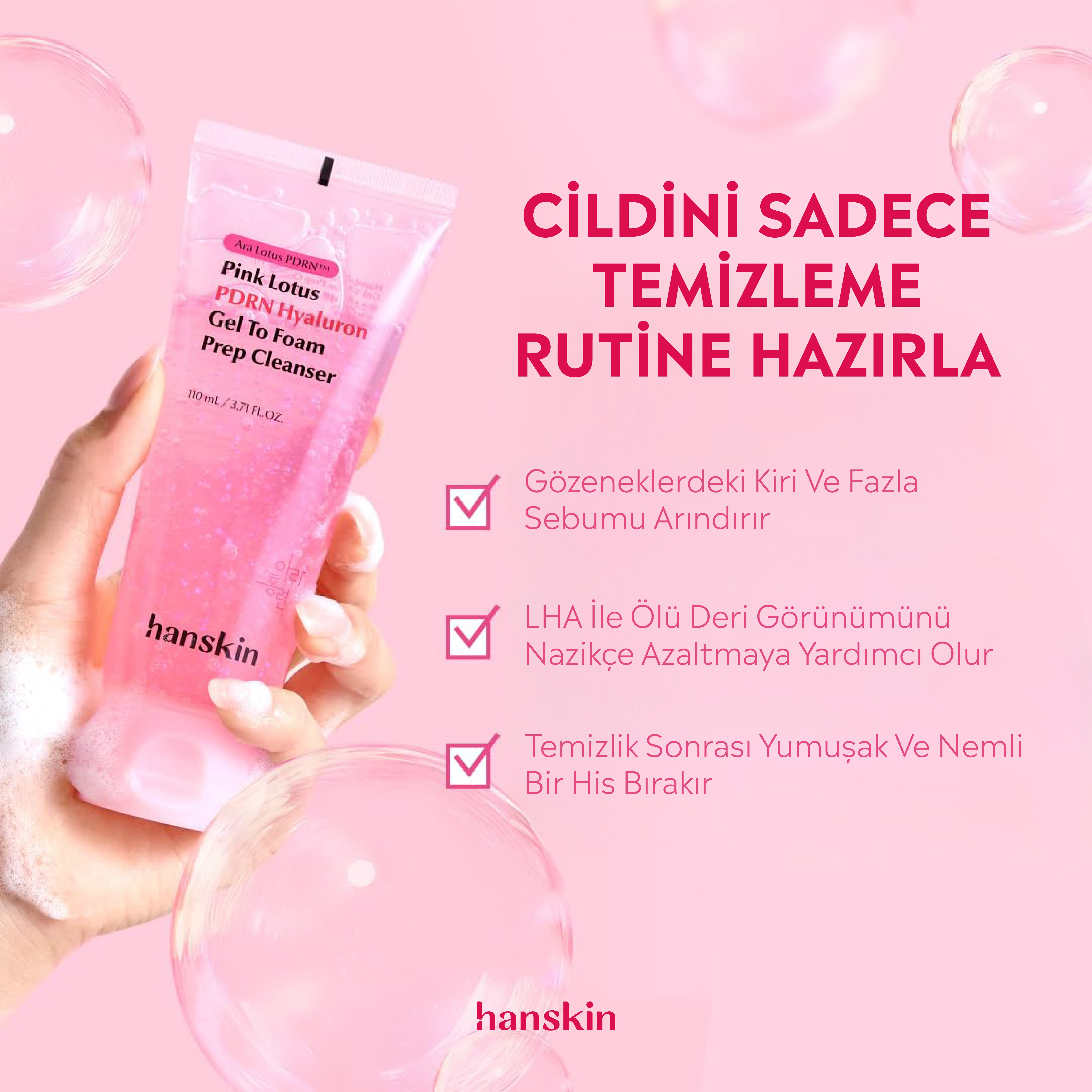 Pink Lotus PDRN Hyaluron Gel To Foam Prep Cleanser (110ml)
