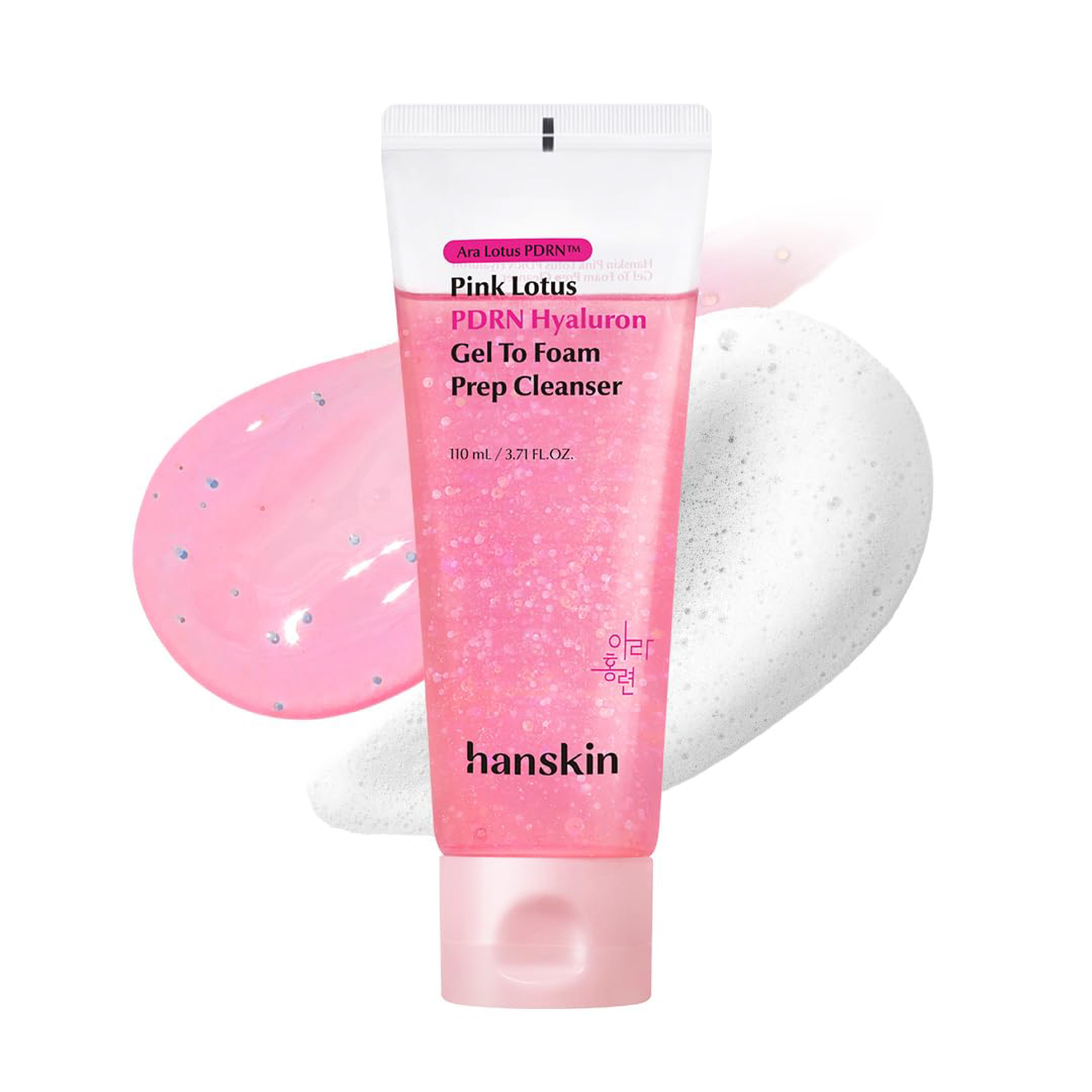 Pink Lotus PDRN Hyaluron Gel To Foam Prep Cleanser (110ml)