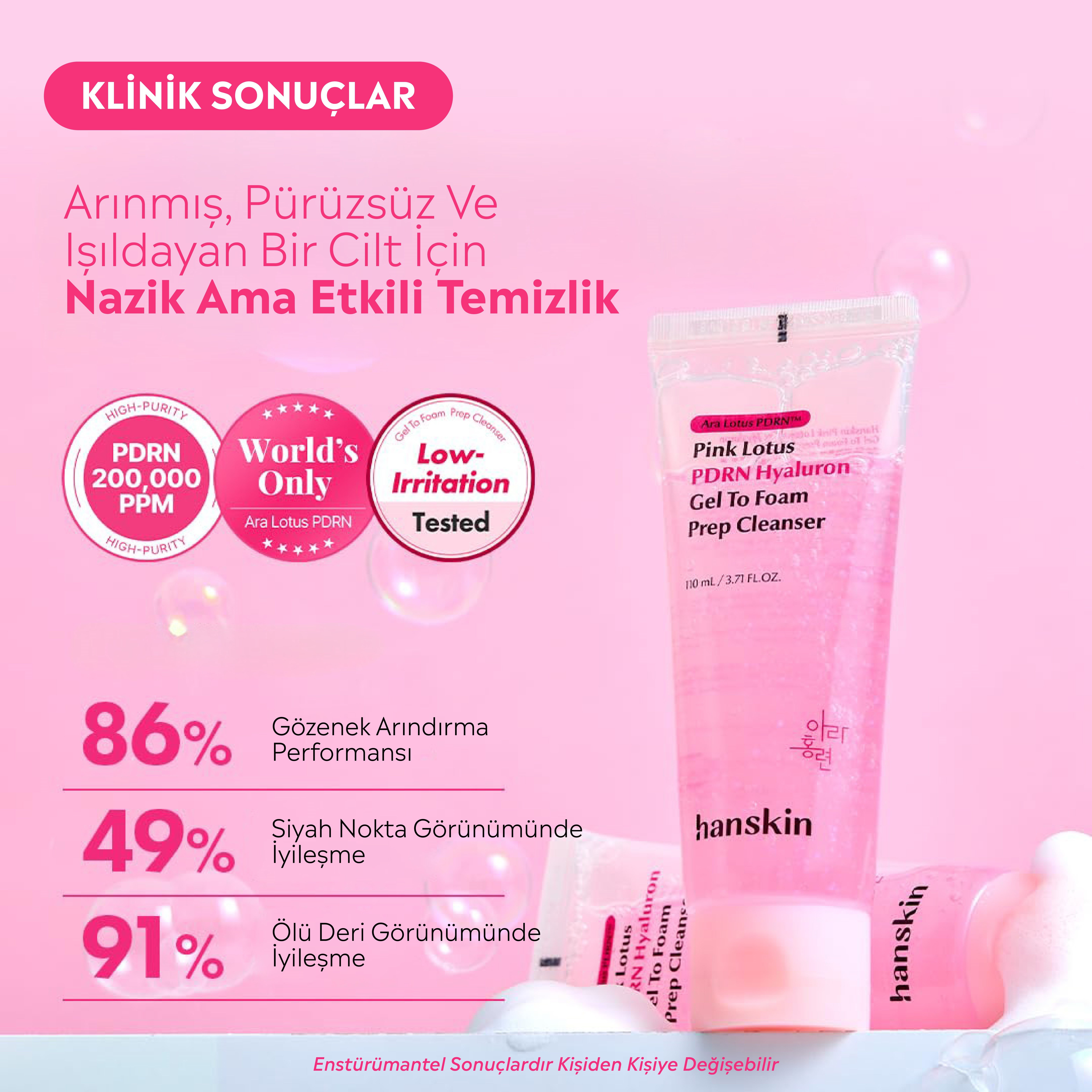 Pink Lotus PDRN Hyaluron Gel To Foam Prep Cleanser (110ml)