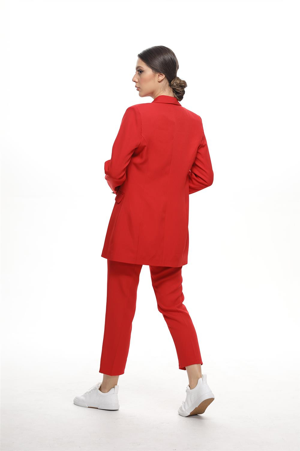16-471 Blazer Ceketli Takım - Kırmızı