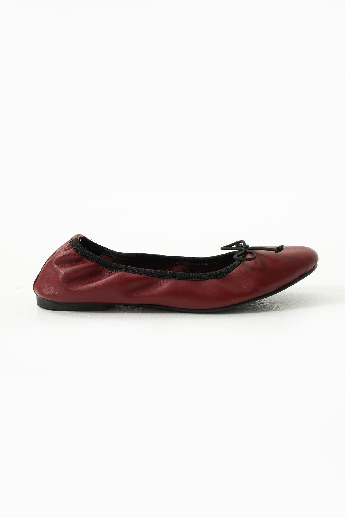 Ruby Hakiki Deri Chery Red Babet