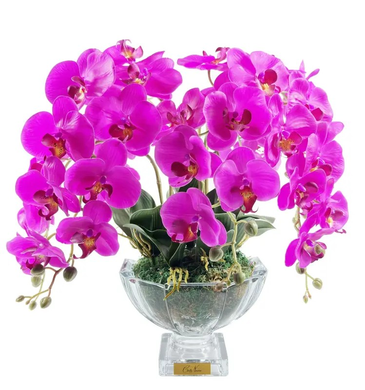 Cote Noire Luxury Centerpiece Mor Orkide Koku