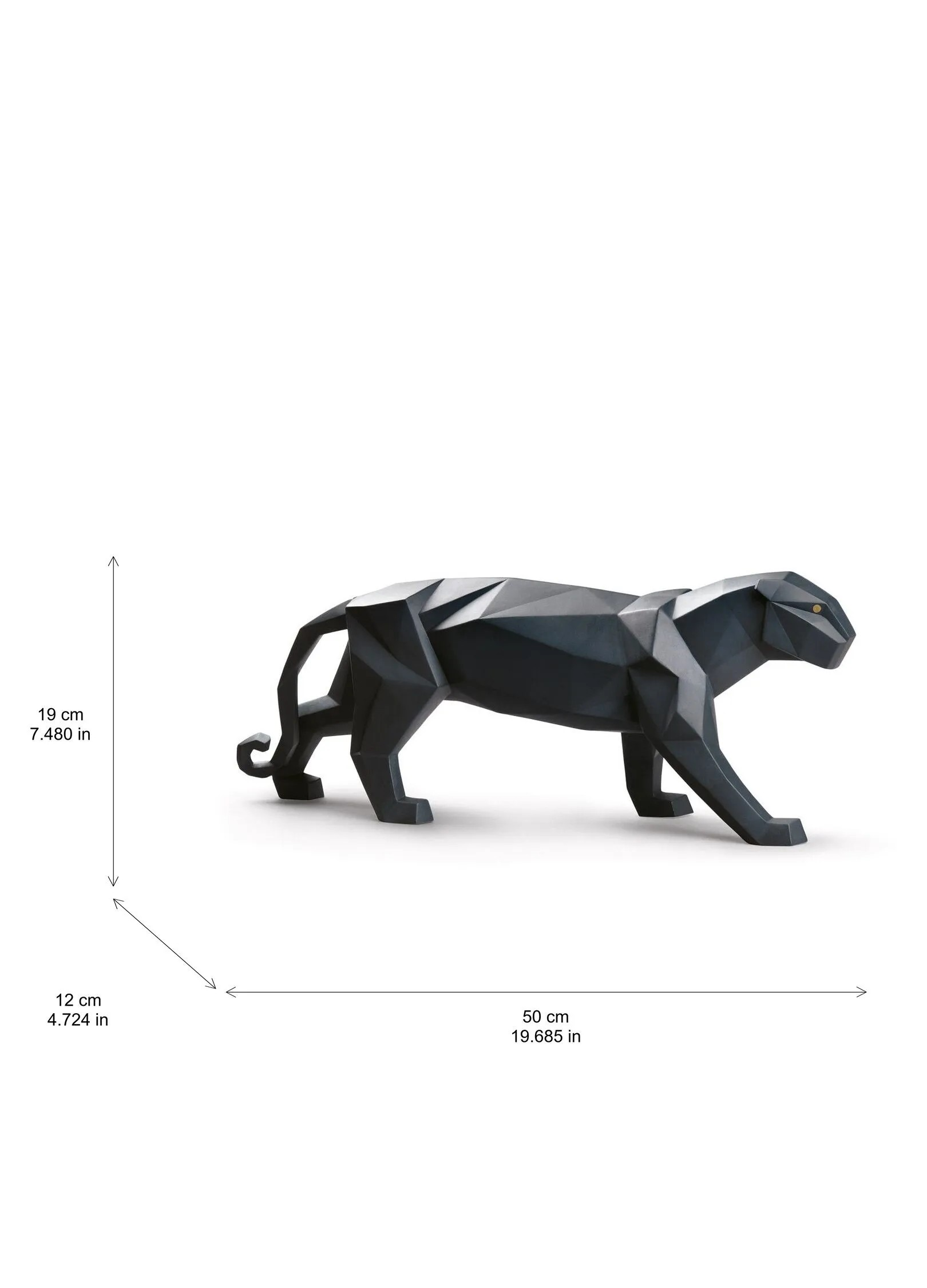 Lladro - Mat Siyah Panter Porselen Heykel