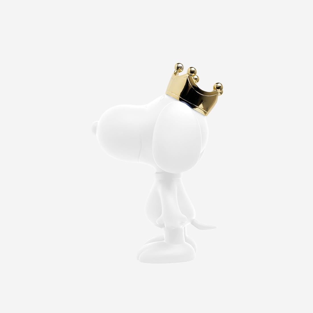 Snoopy Crown Matt & Chromed Whıte & Gold - 31 cm
