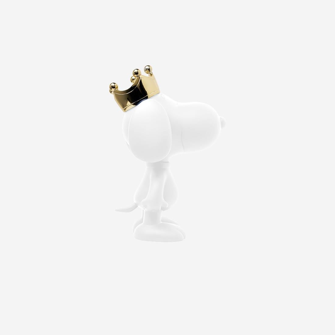 Snoopy Crown Matt & Chromed Whıte & Gold - 31 cm