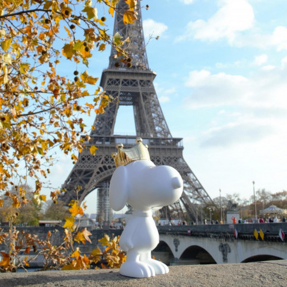Snoopy Crown Matt & Chromed Whıte & Gold - 31 cm - PEAST03101MAMEOR