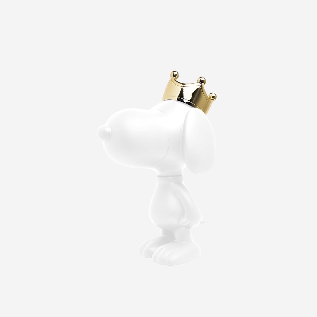 Snoopy Crown Matt & Chromed Whıte & Gold - 31 cm