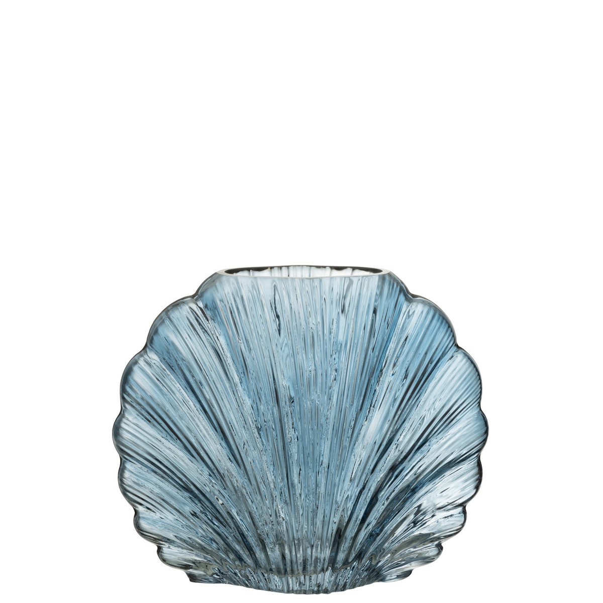 Vase Shell Glass L Blu L (25X12X21cm) - 42464