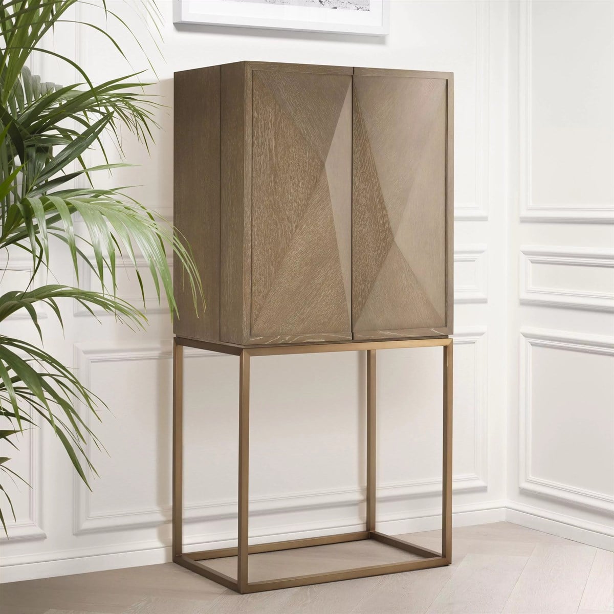 Wine Cabinet Highland Washed Oak Veneer