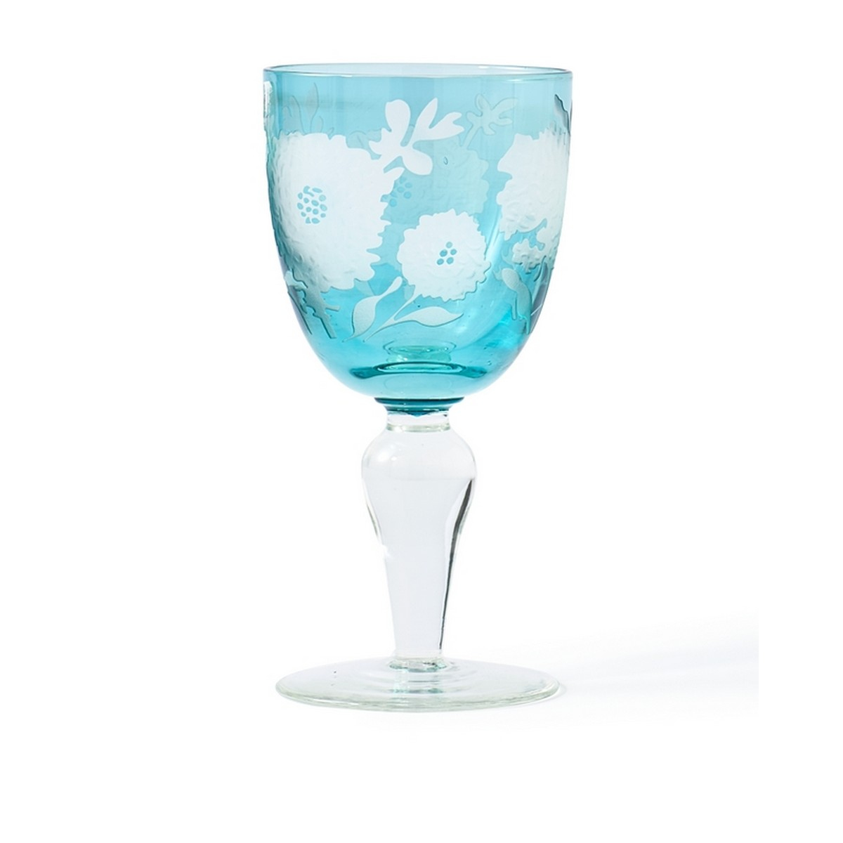 Wine Glass Peony Multicolour Set 6