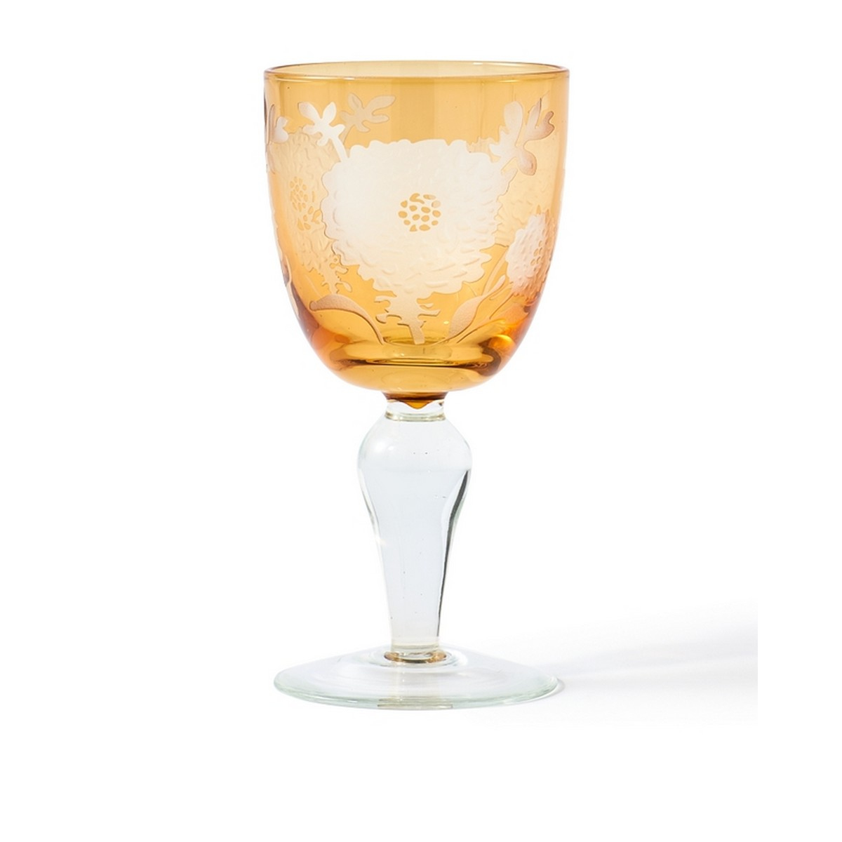 Wine Glass Peony Multicolour Set 6