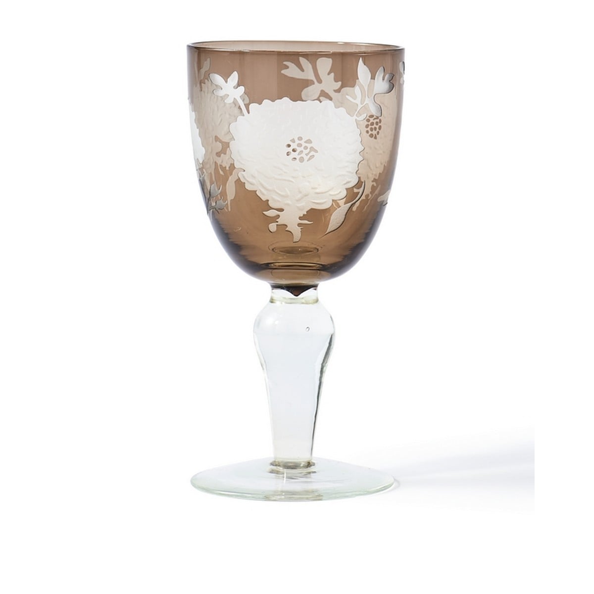 Wine Glass Peony Multicolour Set 6