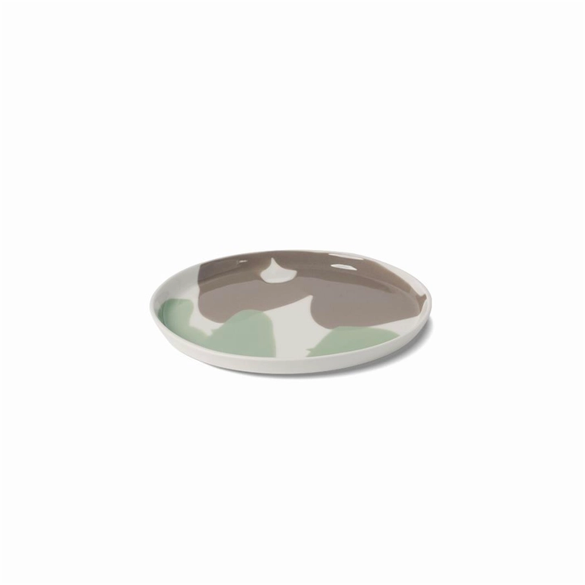 Yuvarlak Pasta Tabağı Colour Wave Dış Fildişi&İç Nil&Taş -YVT02AR0000S1_D01I0903