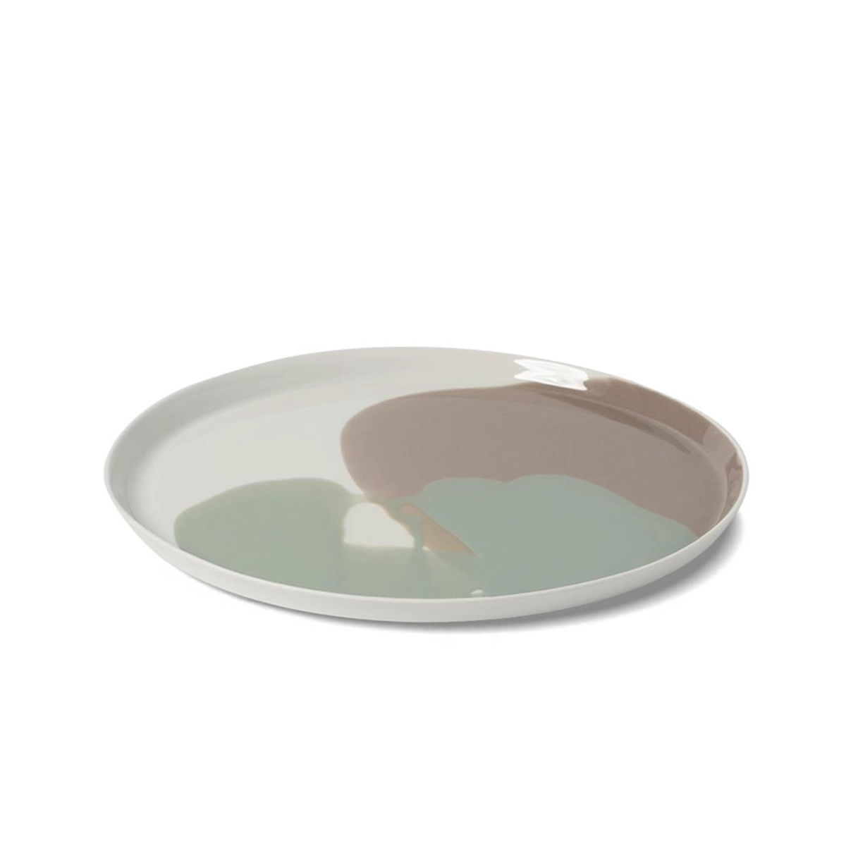 Yuvarlak Yemek Tabağı Colour Wave Dış Fildişi&İç Nil&Taş- YVT04AR0000S1_D01I0903