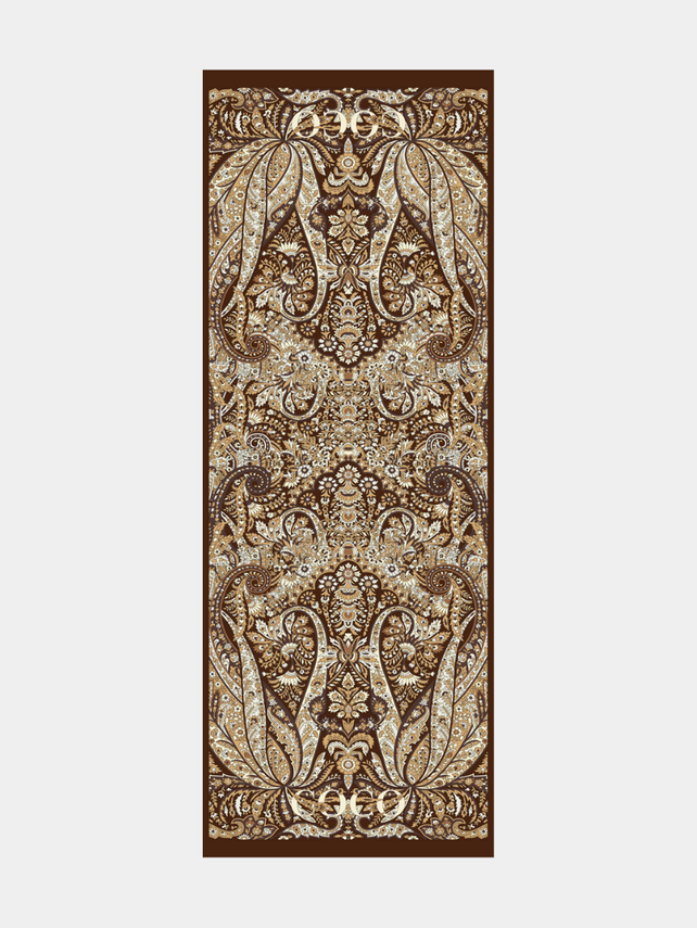 Acı Kahve Balamir Desen İpek Şal