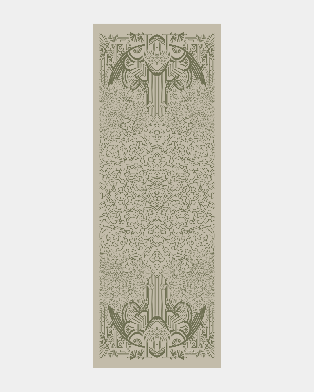 Badem Kremi & Zeytin Yeşili Harem Rüyası Desen Şal