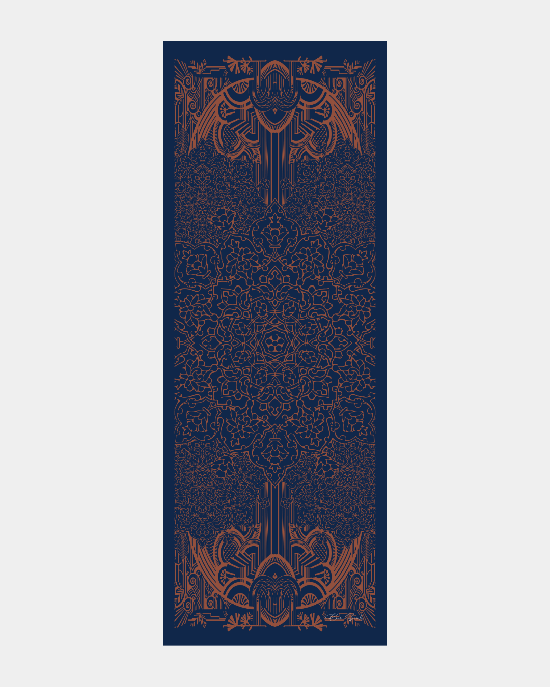 Bakır & Gece Laciverti Harem Rüyası Desen Şal