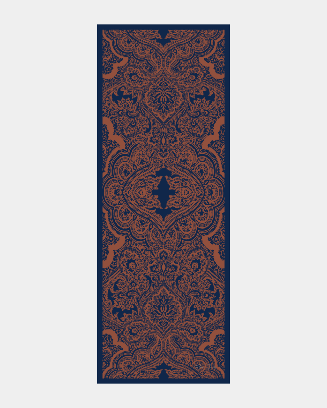 Bakır & Gece Laciverti Sultani Desen Şal