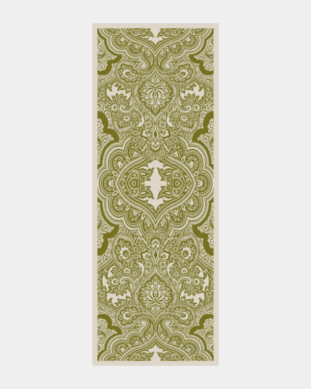 Beyaz Işık & Altın Zeytin Sultani Desen Şal