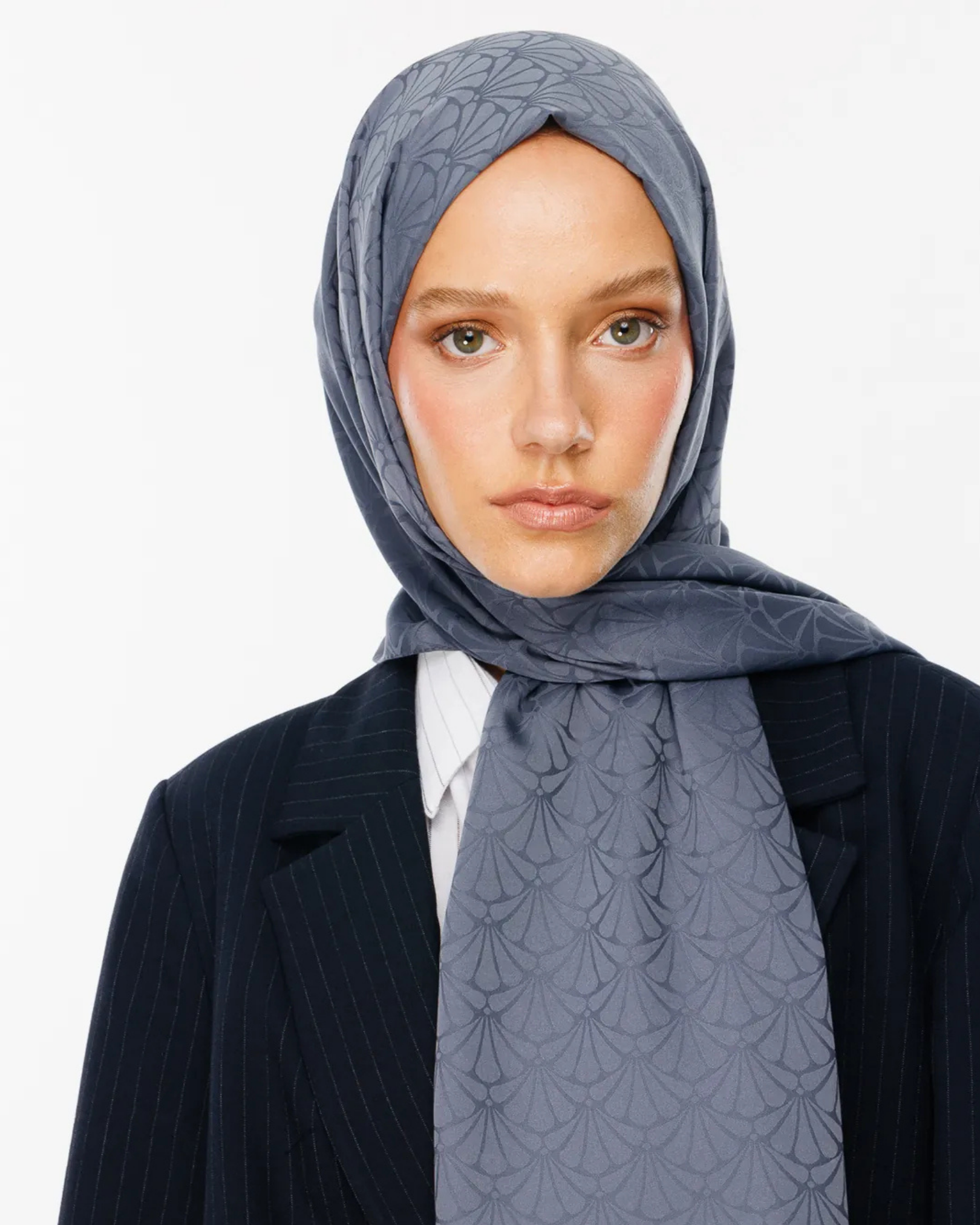 Füme Lotus Desen İpeksi Jakar Şal