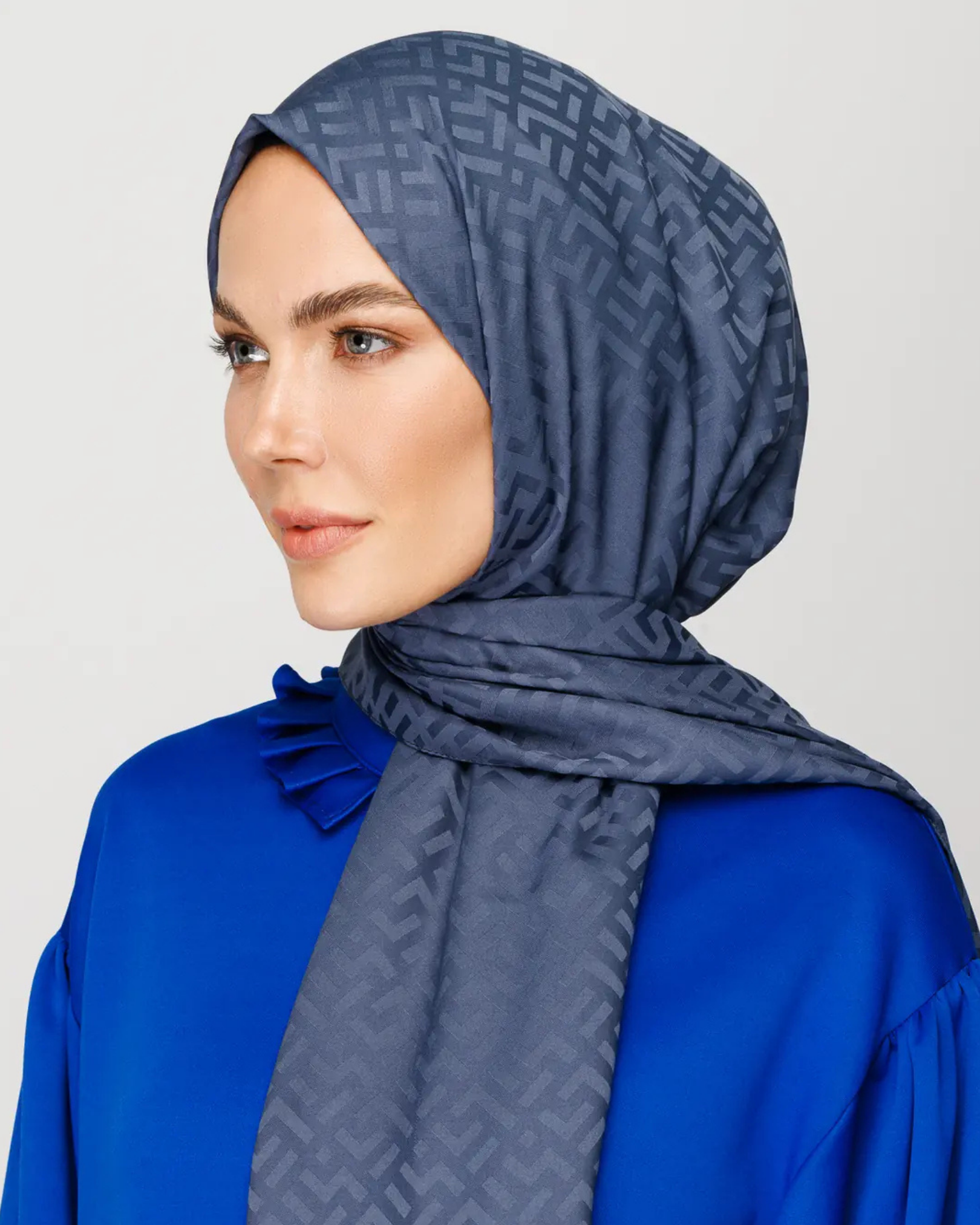 Füme Z Desen İpeksi Jakar Şal