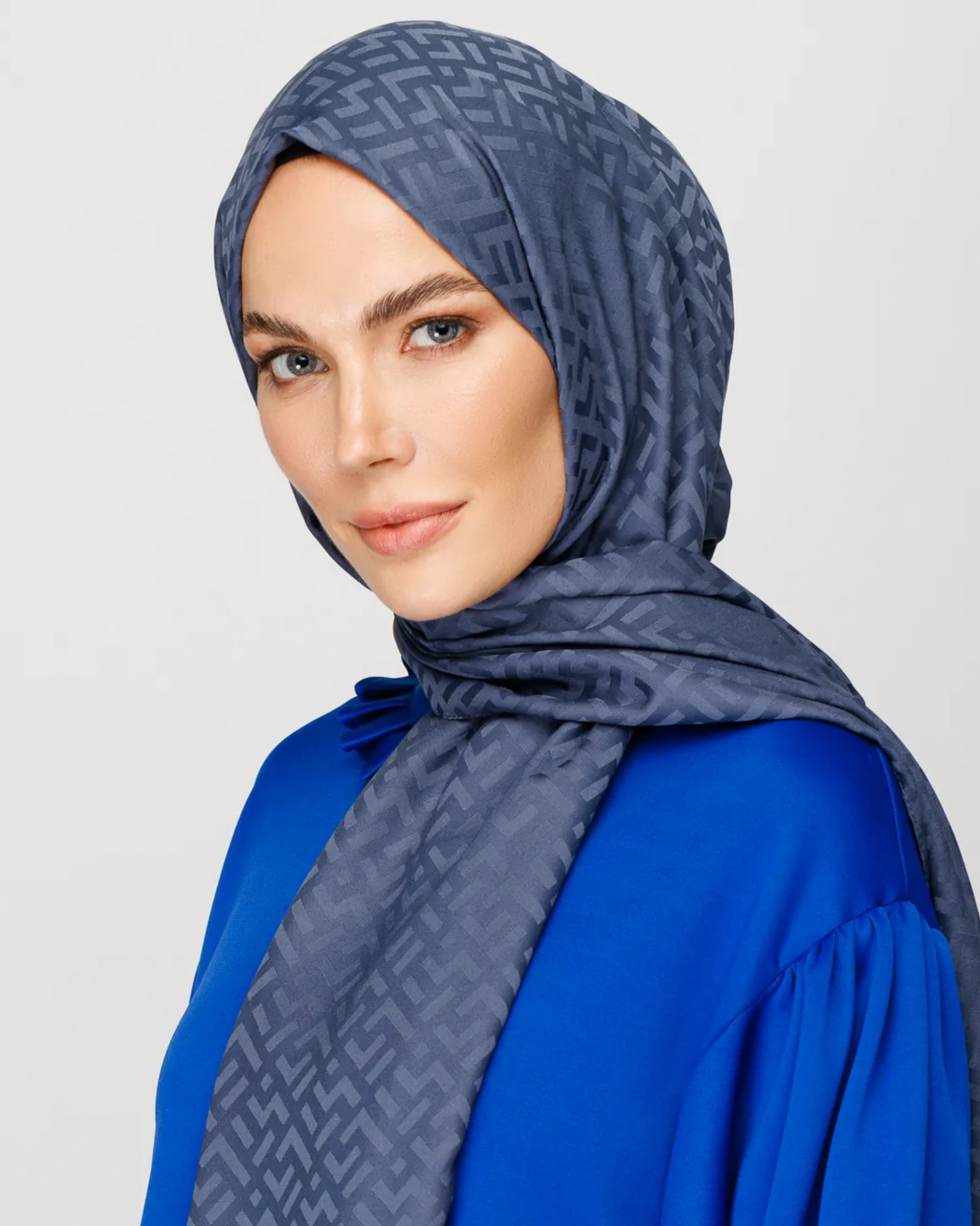 Füme Z Desen İpeksi Jakar Şal