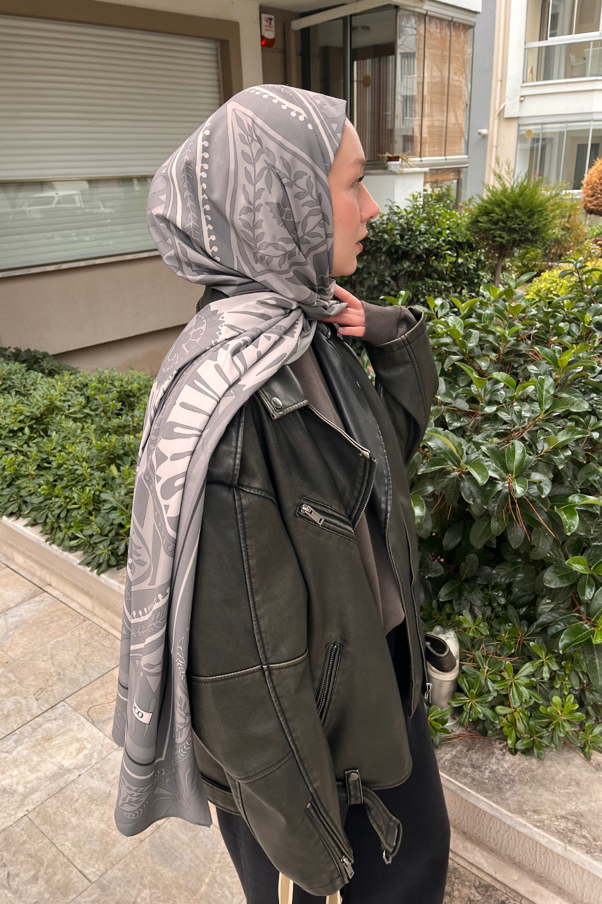 Füme Zümra Desen Pamuk Vual Şal