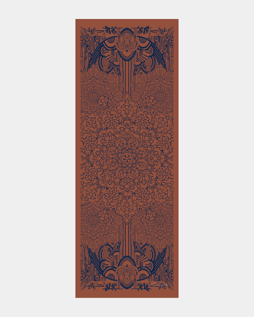 Gece Laciverti & Bakır Harem Rüyası Desen Şal