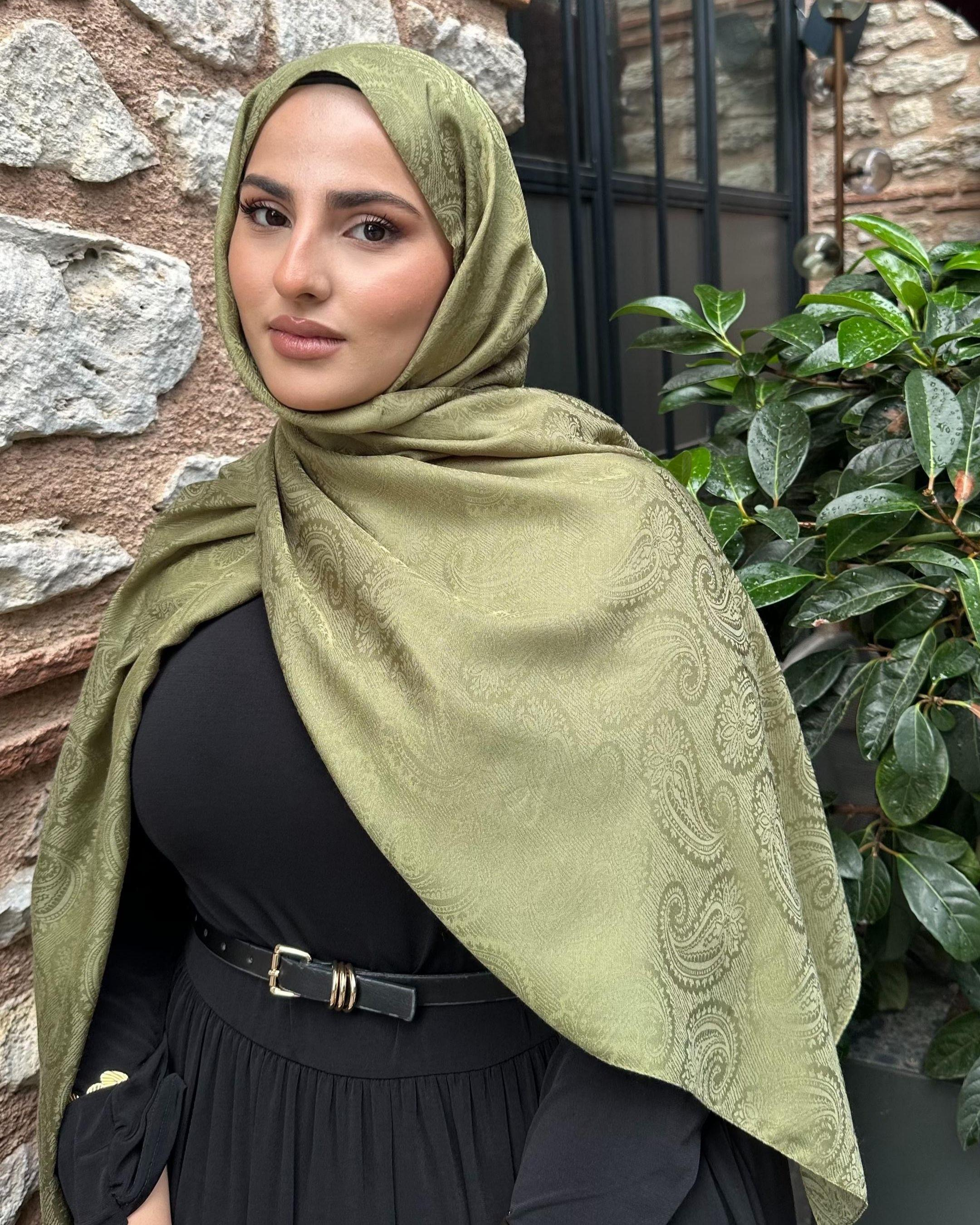 Haki Rumi Desen Jakar Şal