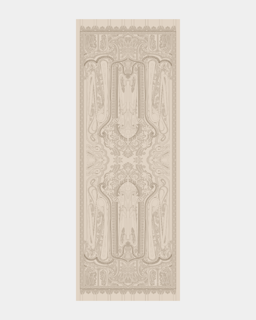 Krem & Toprak Hürrem Desen Işıltılı Şal