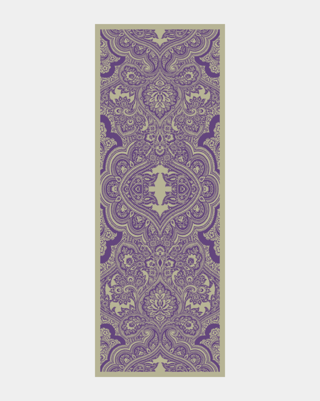 Krem Zencefil & Menekşe Sultani Desen Şal