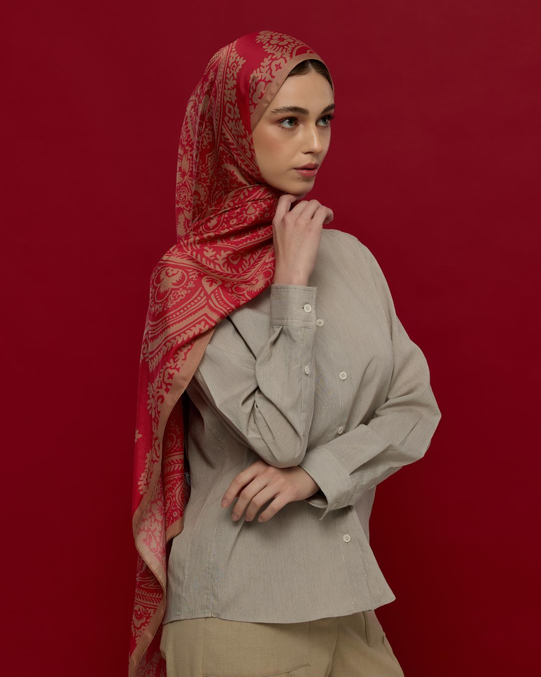 Kum Beji & Nar Çiçeği Sultani Desen Şal