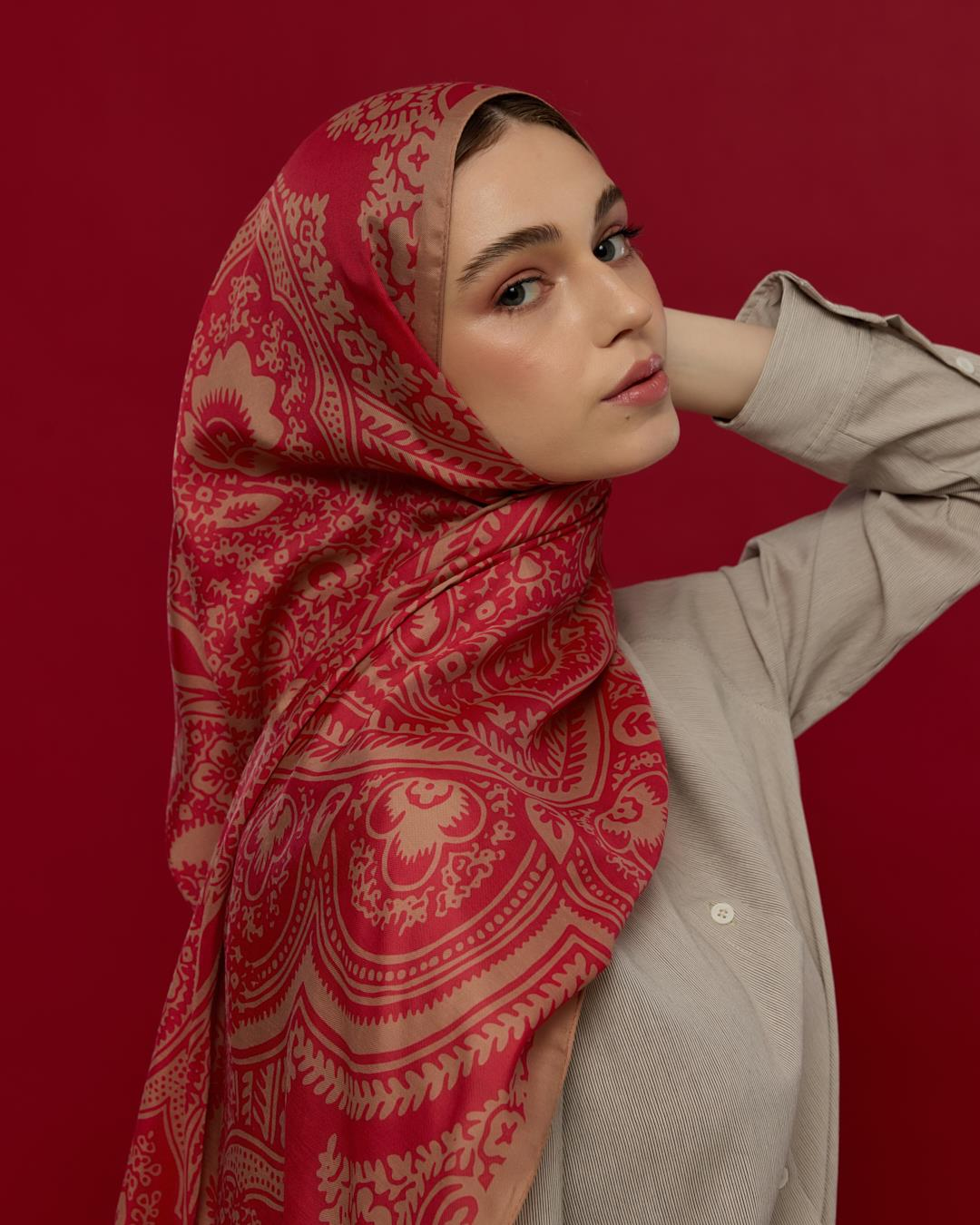 Kum Beji & Nar Çiçeği Sultani Desen Şal