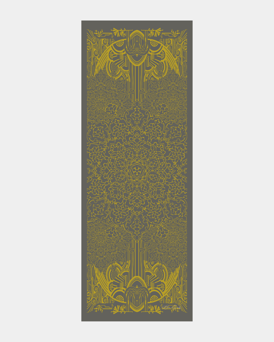 Kurşun Gri & Hasat Sarısı Harem Rüyası Desen Şal